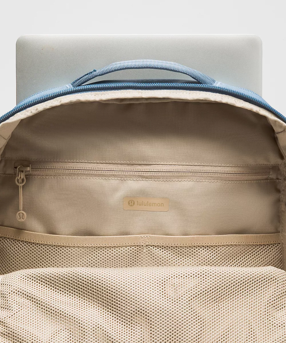 Sac à dos à triple zip 28L *Tech Canvas — Steel Blue/Buttercup/Wacky Khaki, view 5