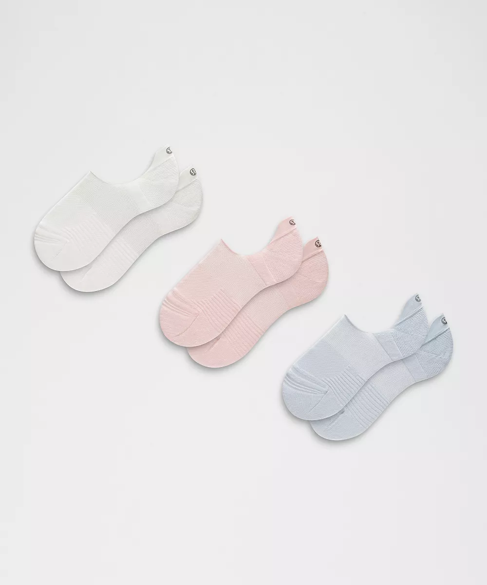 Chaussettes invisibles Power Stride unisexe *Lot de 3 — Pink Pearl/White/Starch Blue, view 1