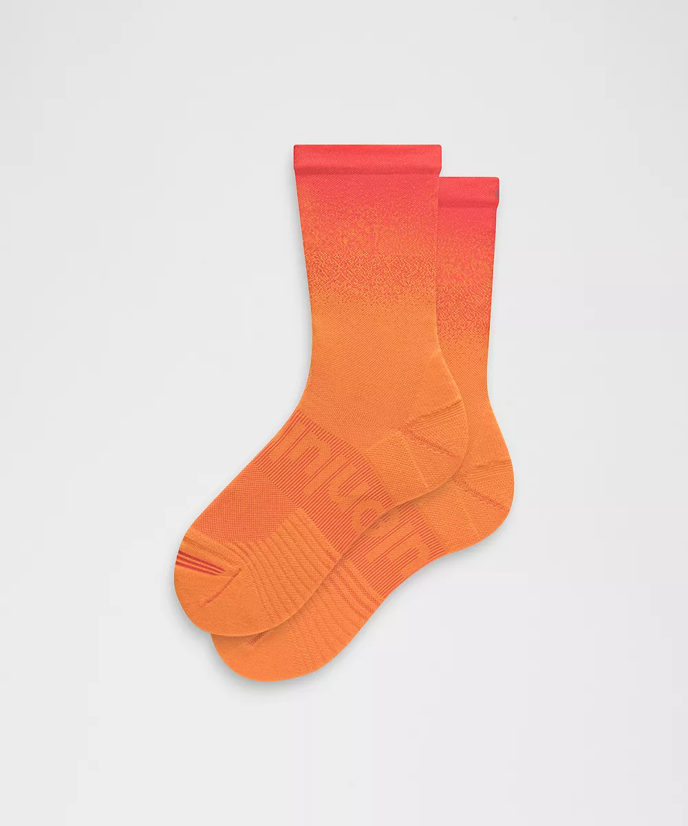 Chaussettes mi-hautes Power Stride unisexe ombré — Star Burst Tone/Citrus Sizzle Tone, view 1