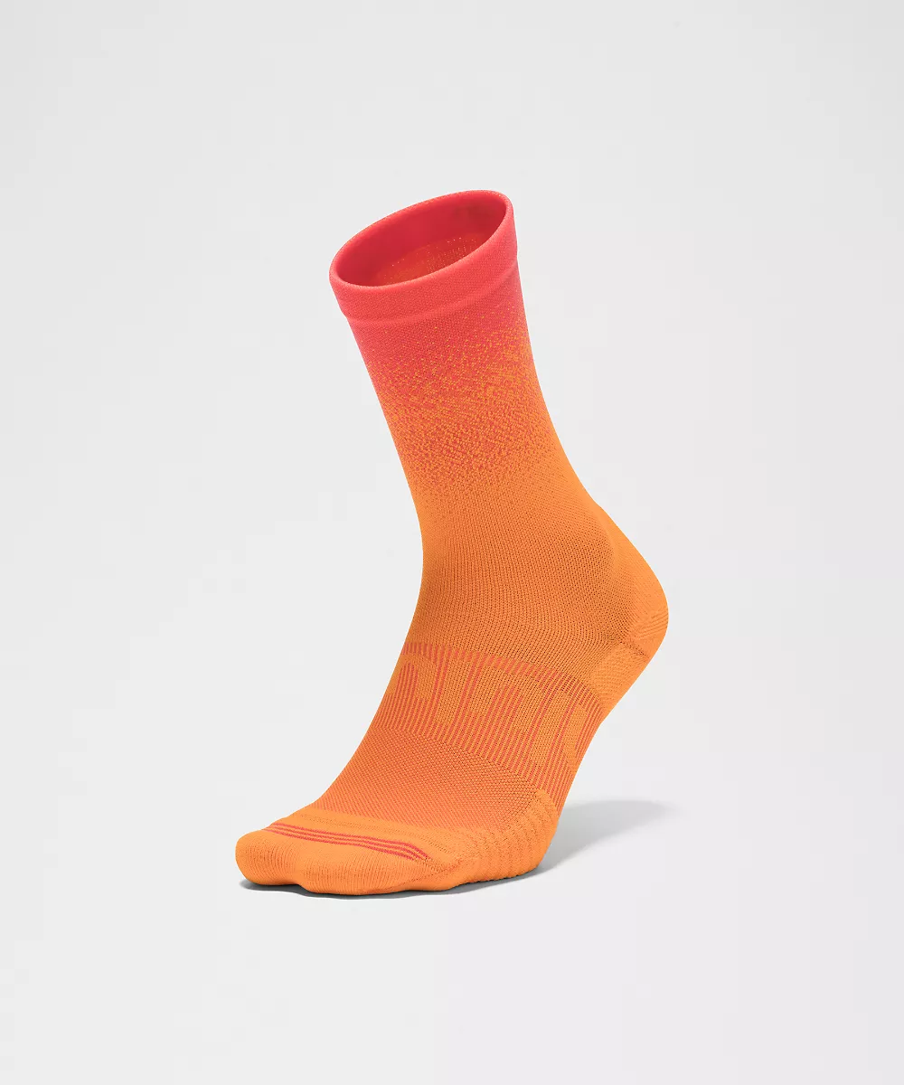 Chaussettes mi-hautes Power Stride unisexe ombré — Star Burst Tone/Citrus Sizzle Tone, view 3