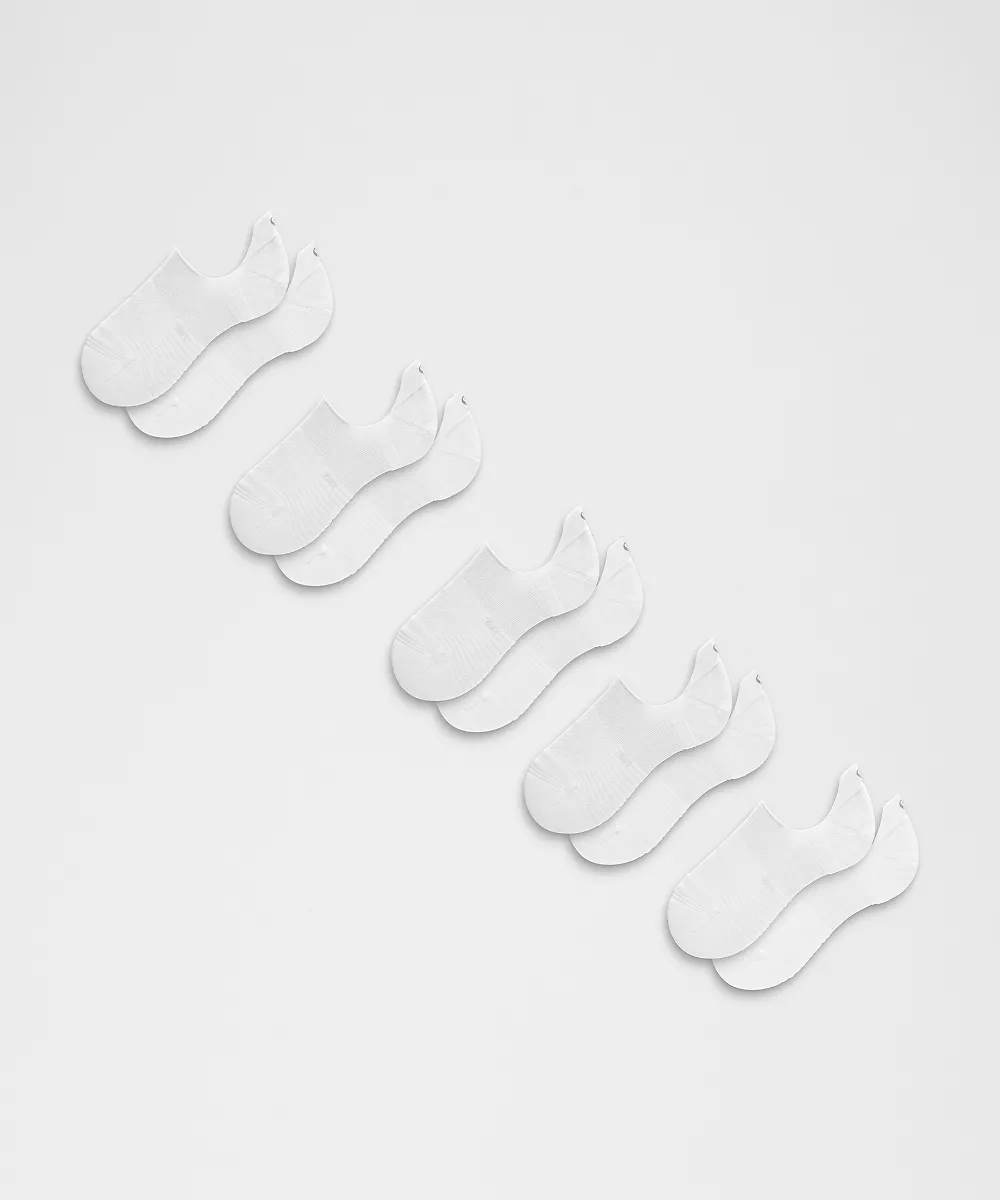 Chaussettes invisibles Power Stride unisexe *Lot de 5 — White, view 1