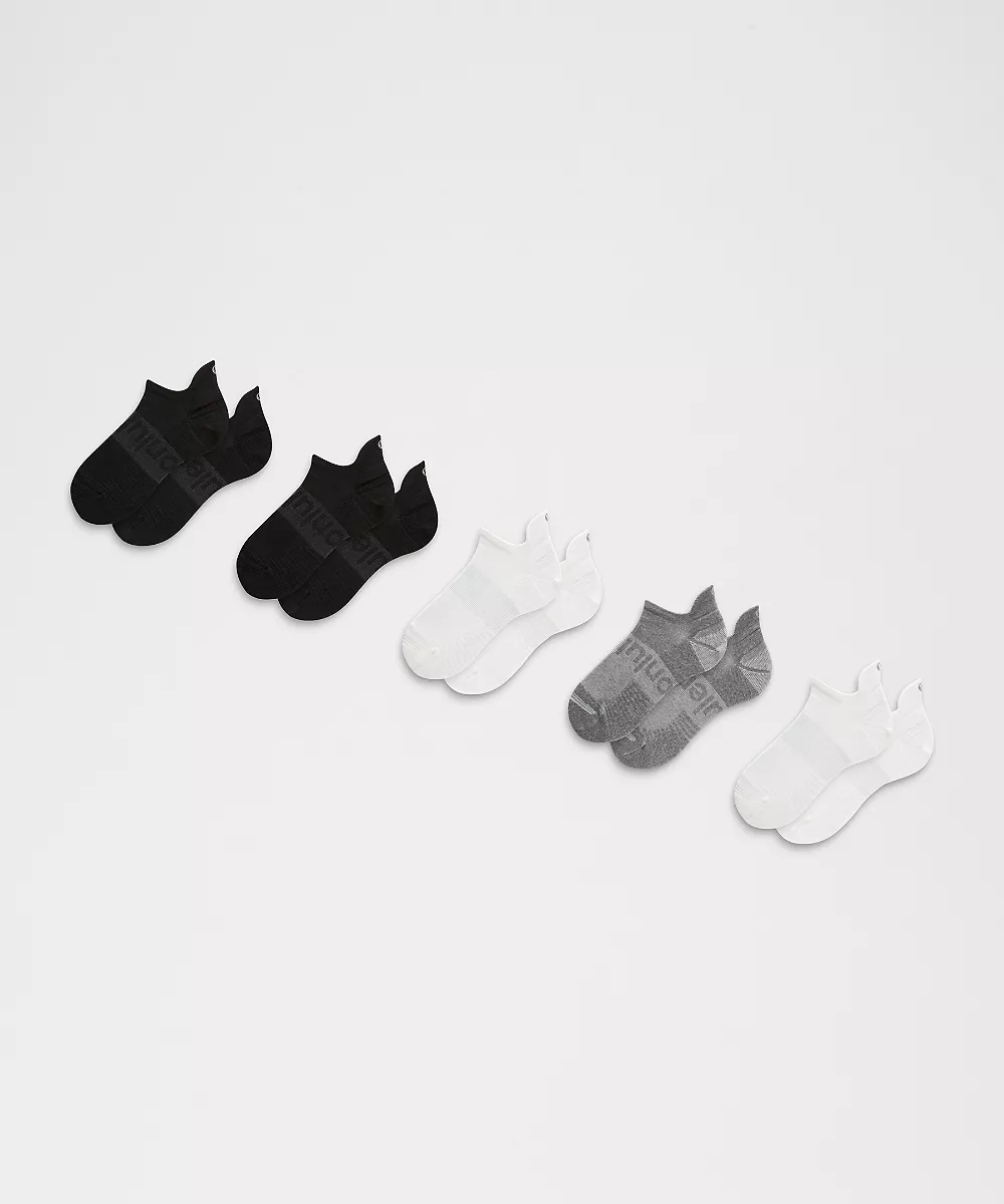 Chaussettes à languette Power Stride unisexe *Lot de 5 — White/Heather Grey/Black, view 1