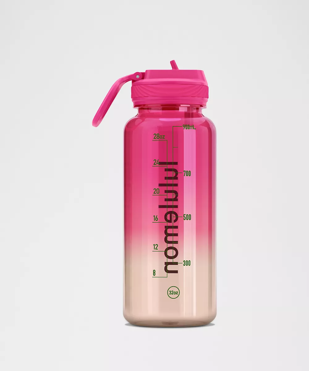 Gourde transparente Back to Life 32oz *Bouchon à paille — Pink Flare/Matcha Magic/Chameleon, view 2