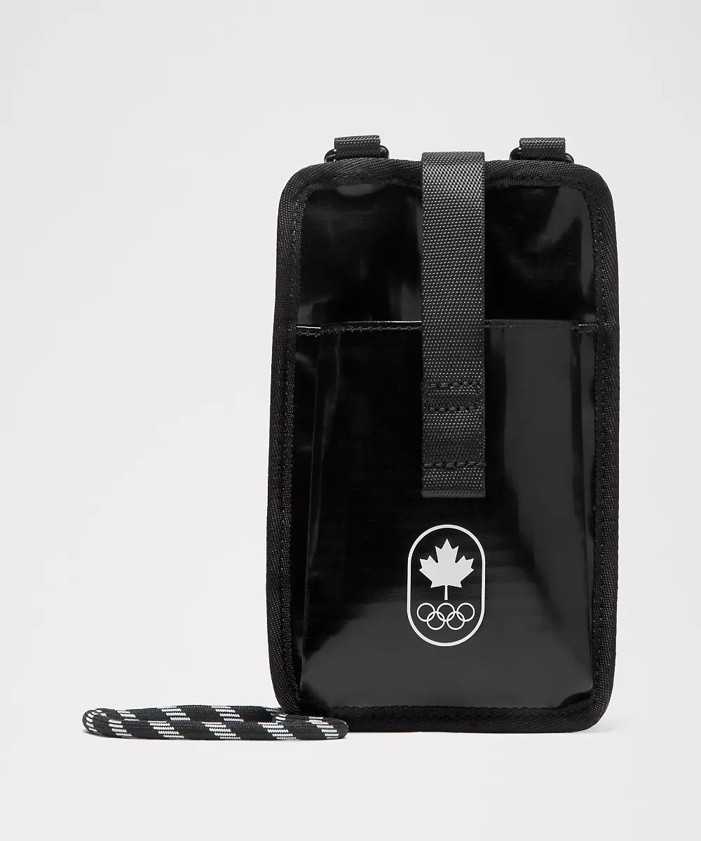 Pochette tour de cou en ripstop Team Canada *Logo COC — Black, view 1