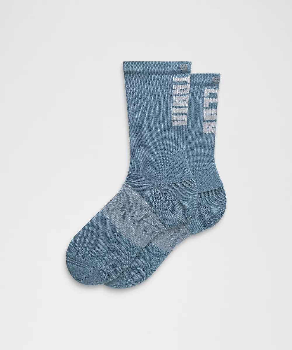 Chaussettes mi-hautes Power Stride unisexe Updated *Train Club — Steel Blue/White, view 1