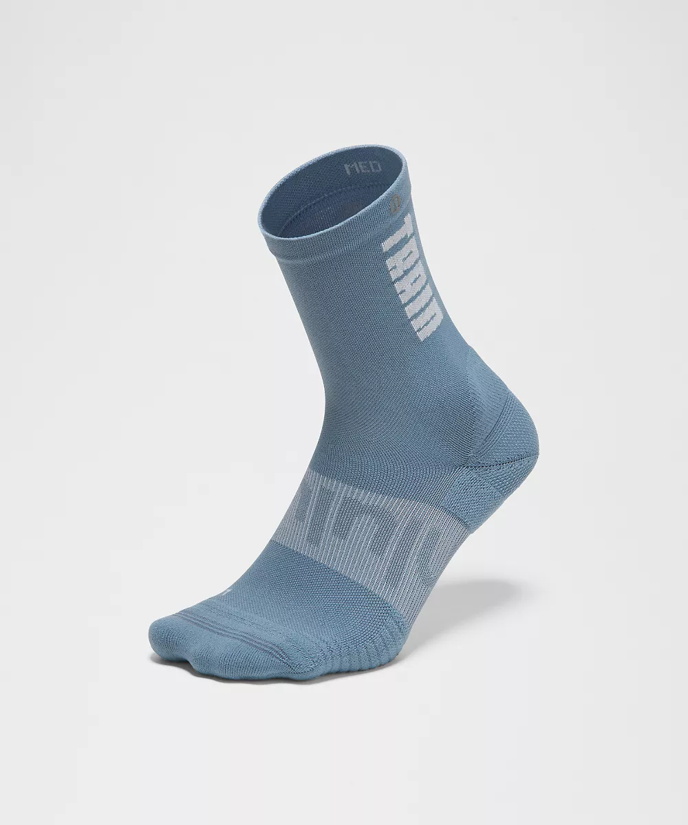 Chaussettes mi-hautes Power Stride unisexe Updated *Train Club — Steel Blue/White, view 3