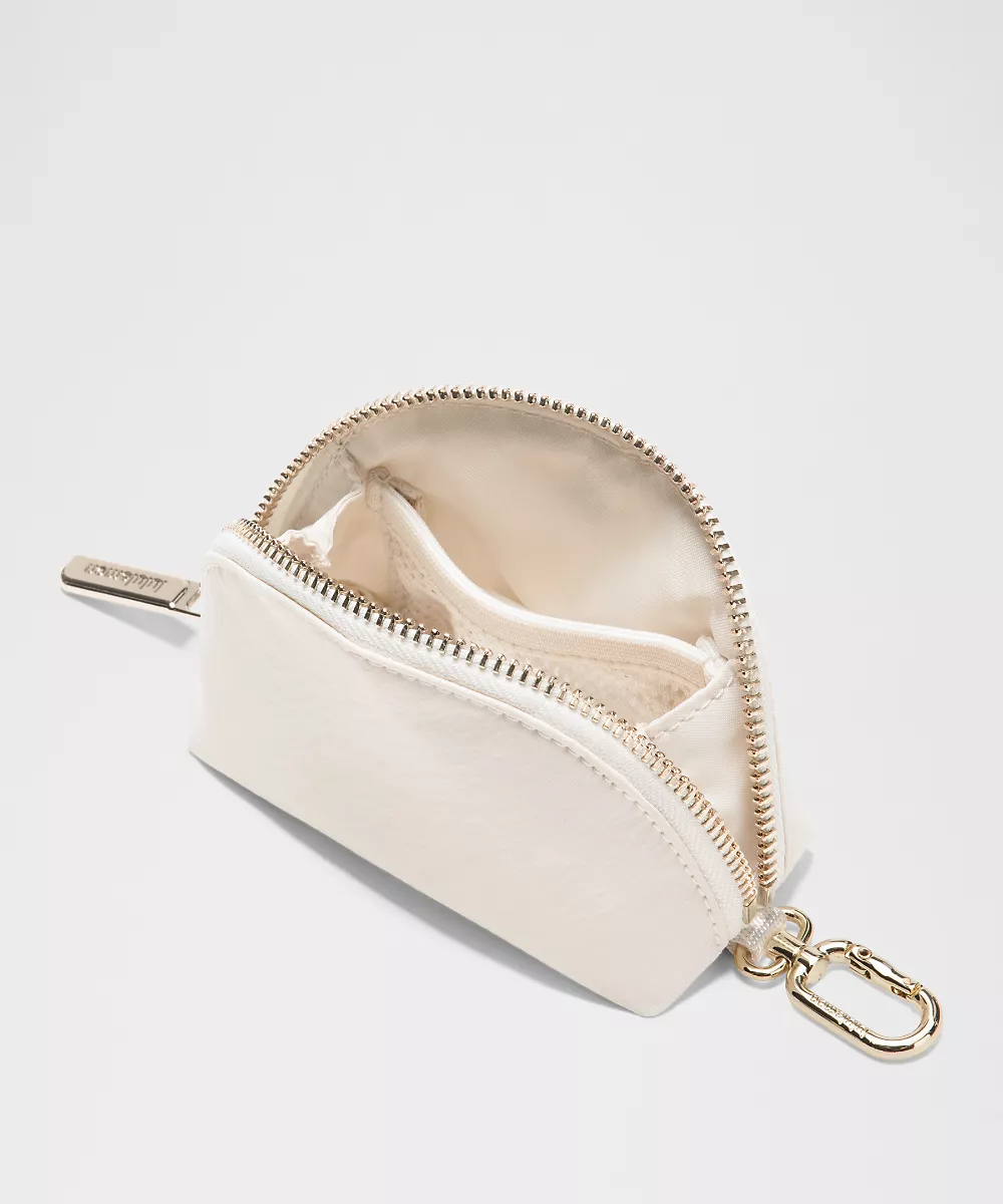 Pochette-bracelet à deux compartiments *Portefeuille — Pink Pearl/Light Ivory/Gold, view 2