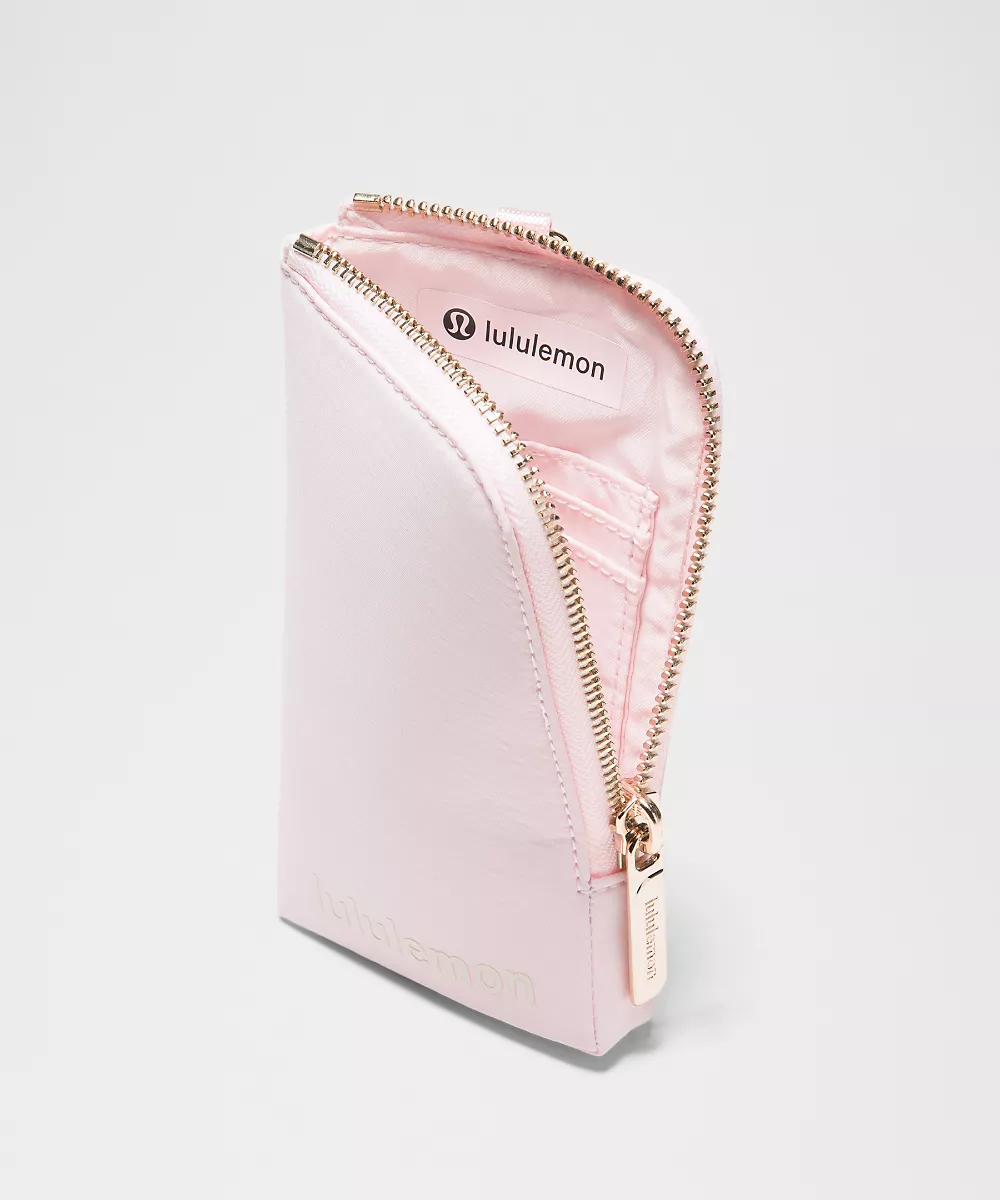 Pochette-bracelet à deux compartiments *Portefeuille — Pink Pearl/Light Ivory/Gold, view 3