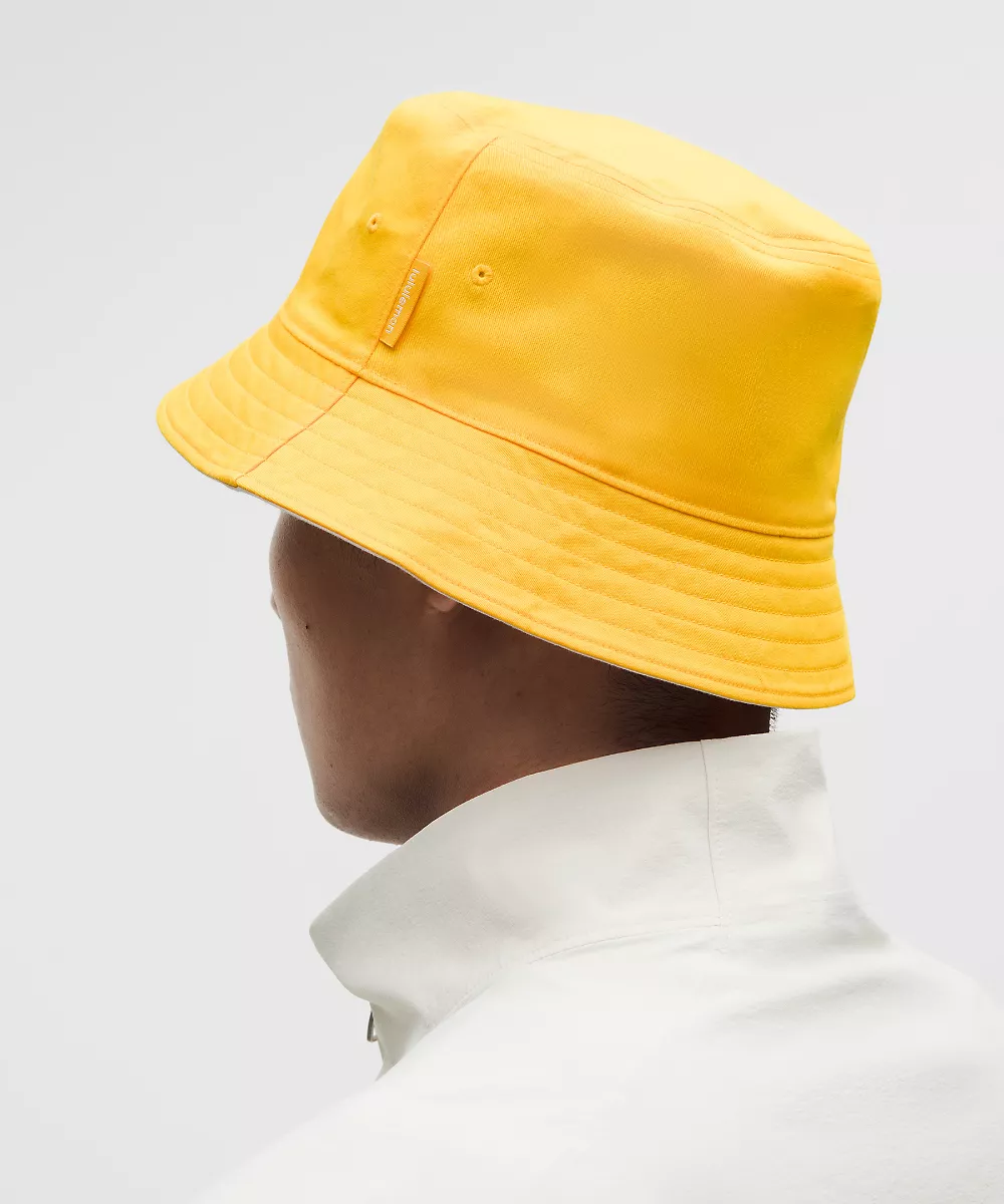 Bob réversible en coton — Buttercup/Light Ivory, view 3