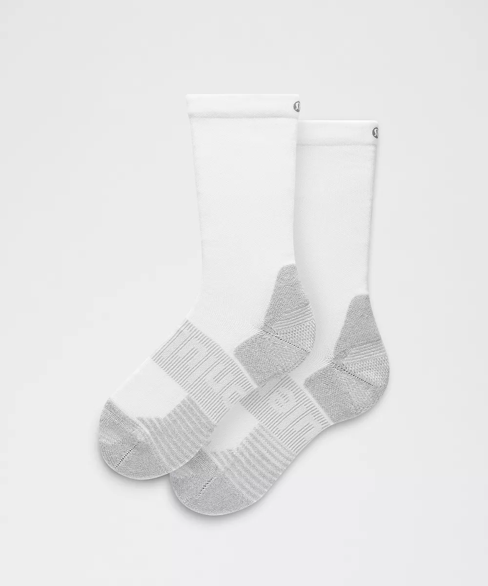 Chaussettes mi-hautes rembourrées Power Stride unisexe — White, view 1