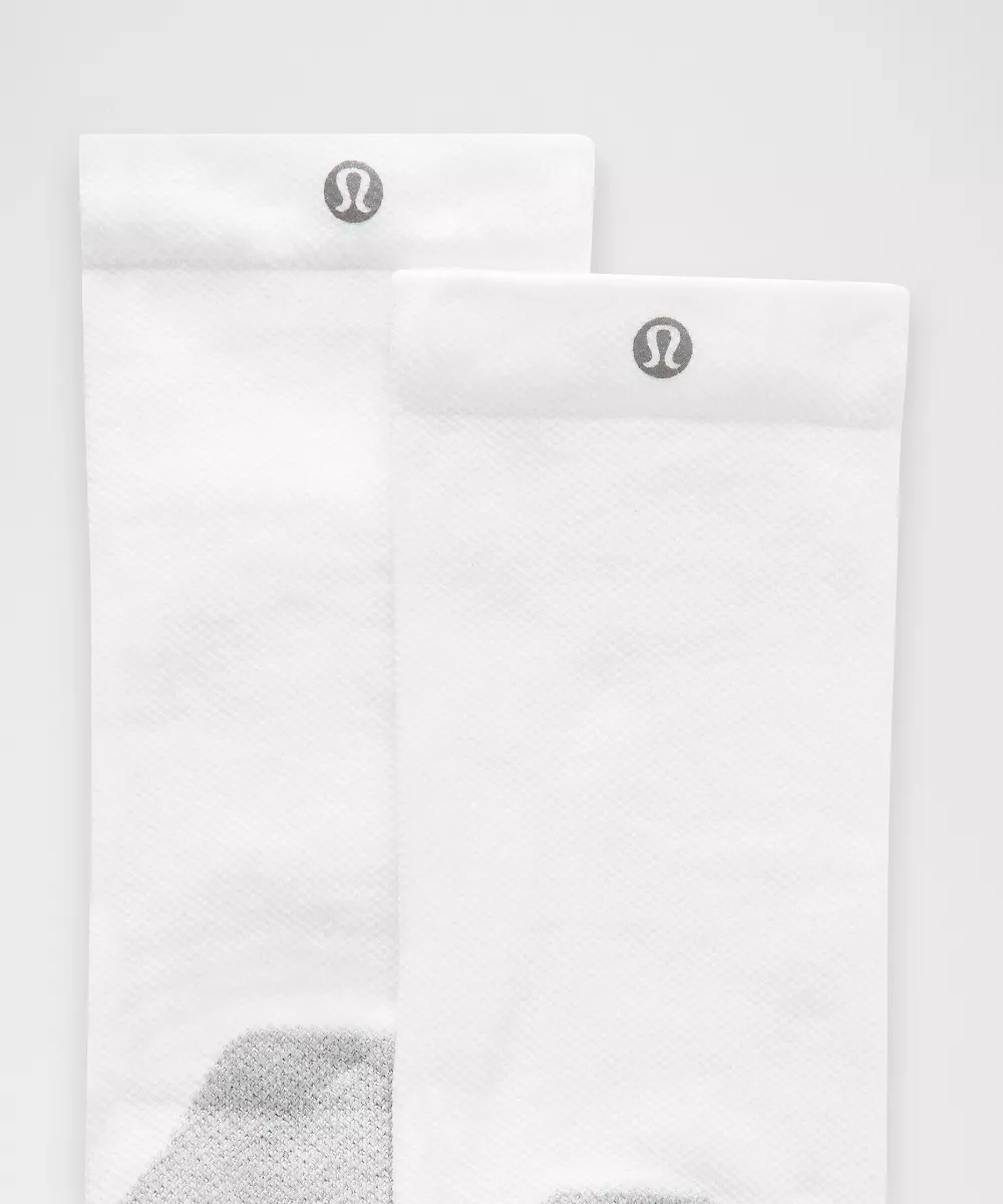Chaussettes mi-hautes rembourrées Power Stride unisexe — White, view 2