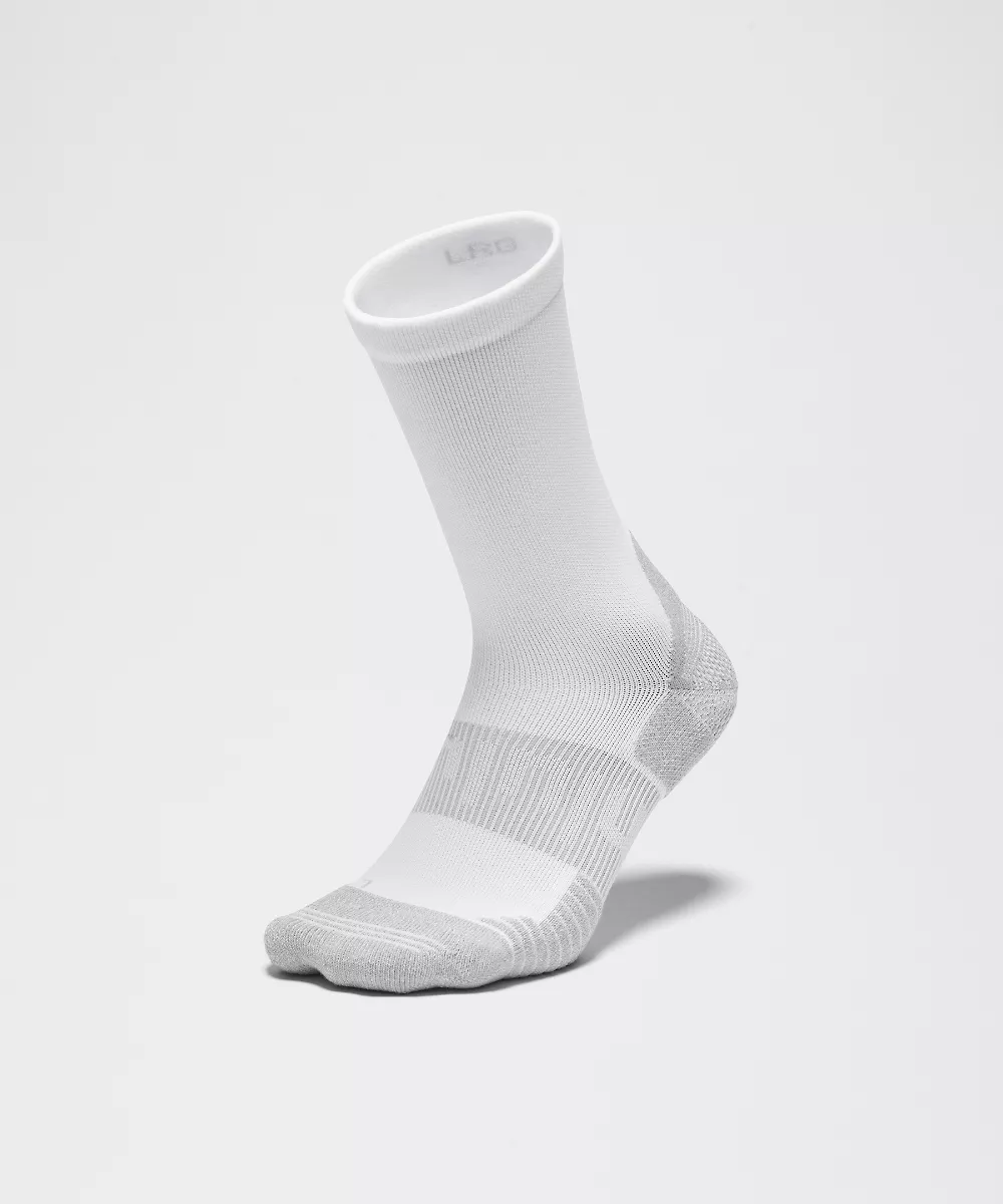 Chaussettes mi-hautes rembourrées Power Stride unisexe — White, view 3