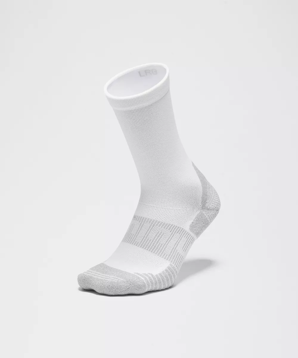 Chaussettes mi-hautes rembourrées Power Stride unisexe *Lot de 3 — White, view 3