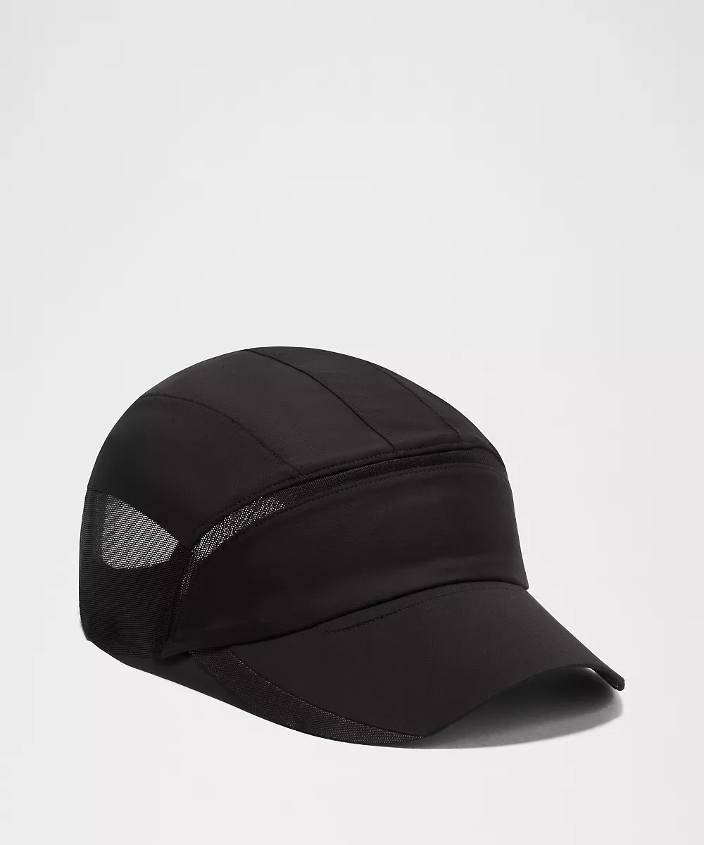 Casquette de running à panneaux en mesh — Black, view 1