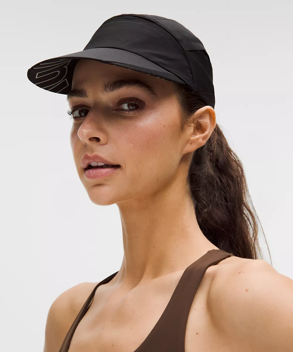 Casquette de running à panneaux en mesh — Black, view 2
