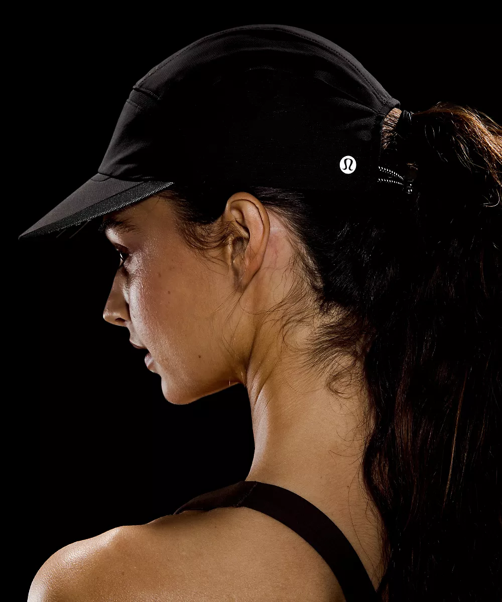 Casquette de running à panneaux en mesh — Black, view 3