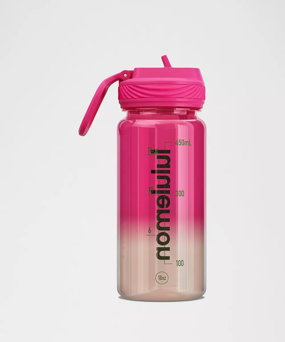 Gourde transparente Back to Life 18oz bouchon à paille *Ombré — Pink Flare/Matcha Magic/Chameleon, view 2