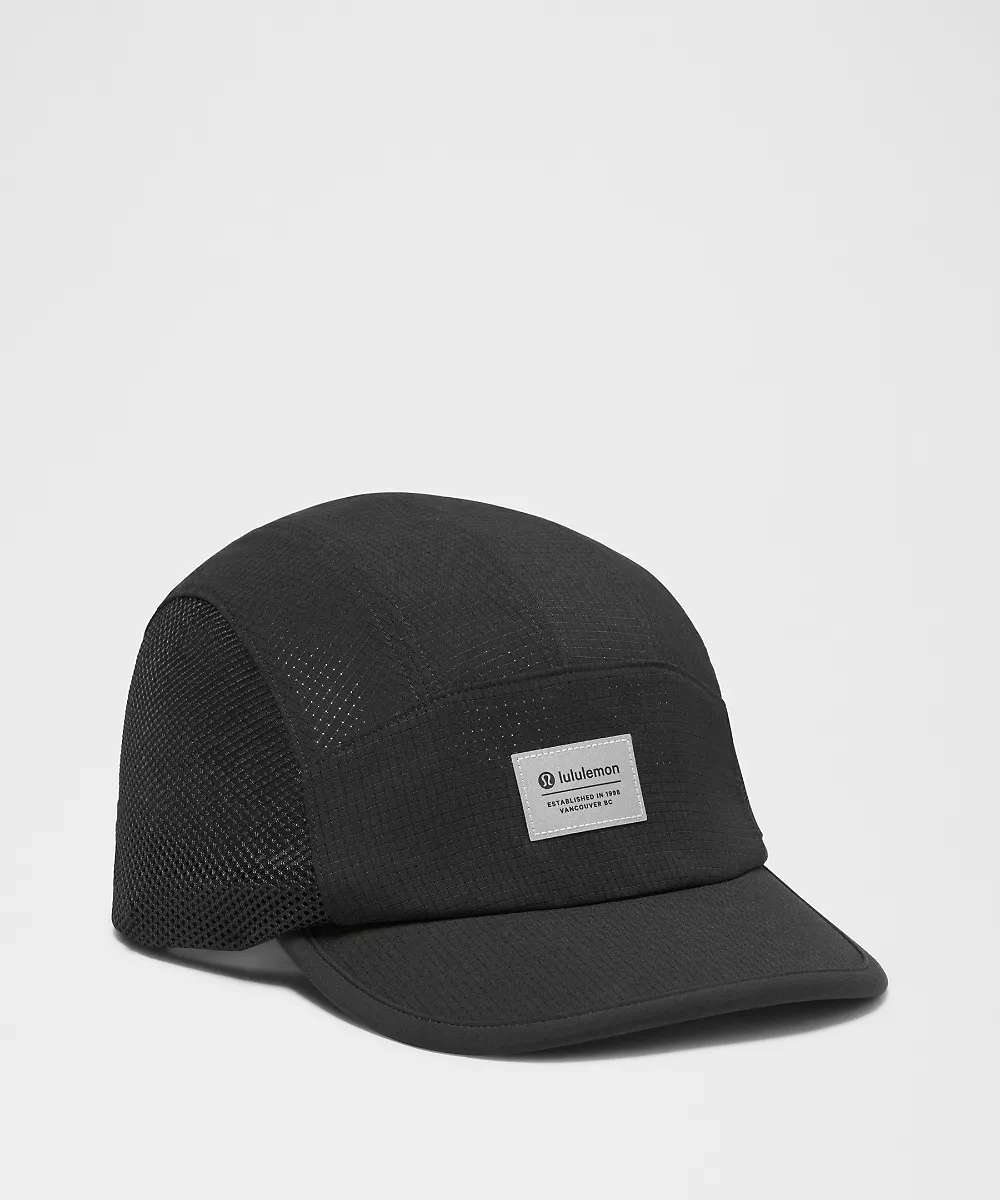 Casquette de running multi-panneaux *Mesh — Black, view 1