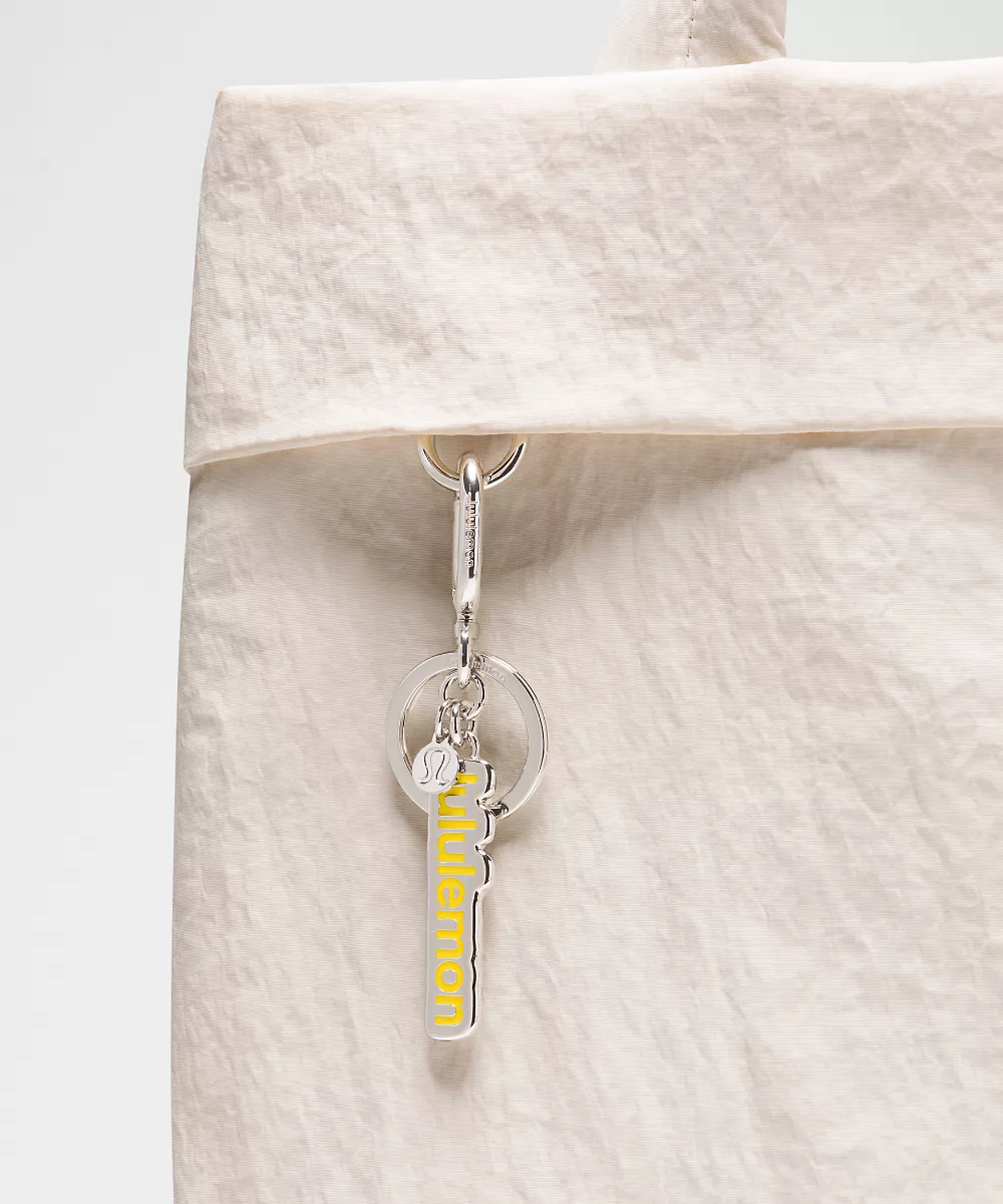 lululemon porte-clés en métal — Lemon Lush/Silver, view 2