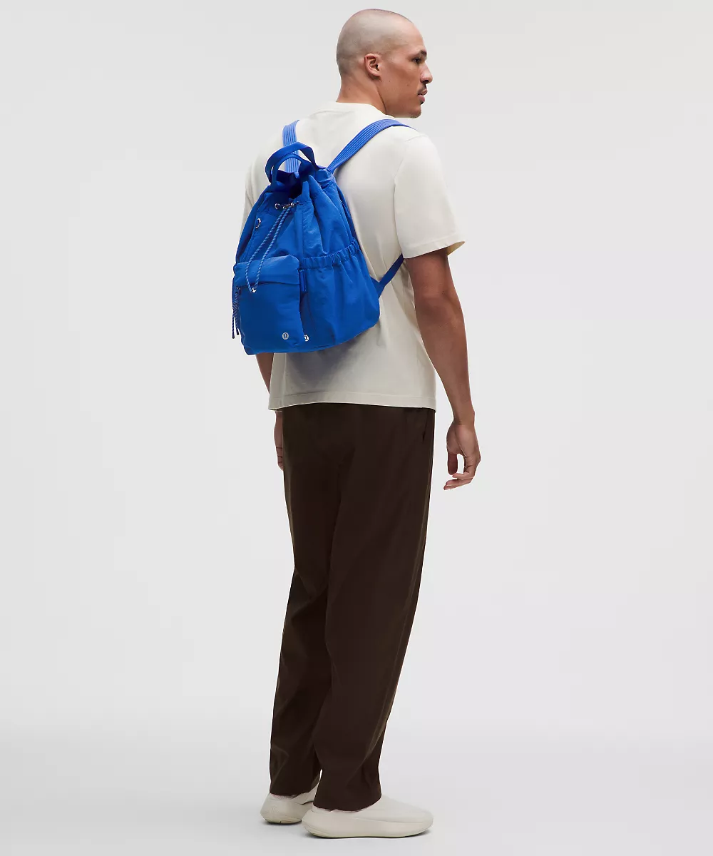 Sac seau 2-en-1 à cordon — Beach Ball Blue/Silver, view 2