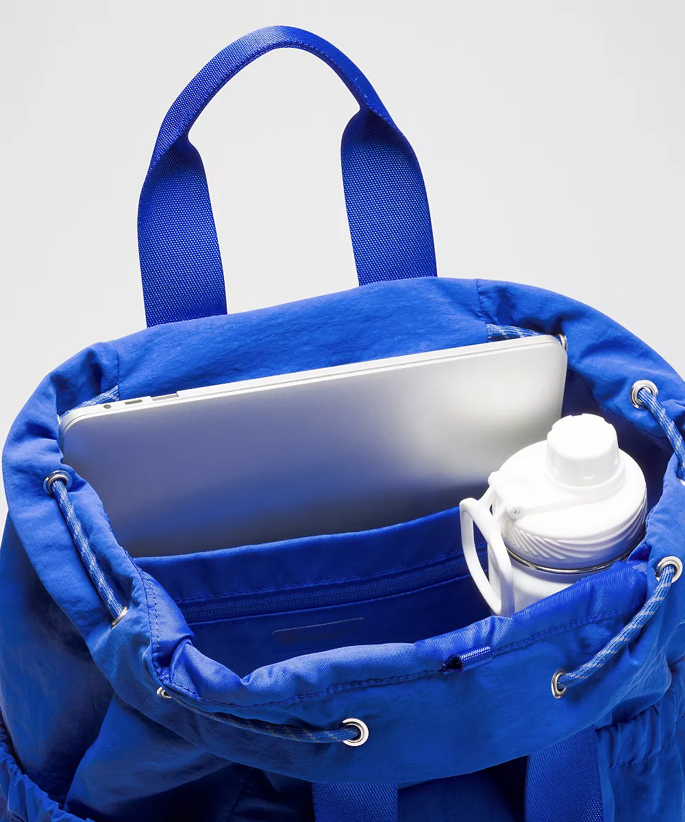 Sac seau 2-en-1 à cordon — Beach Ball Blue/Silver, view 5