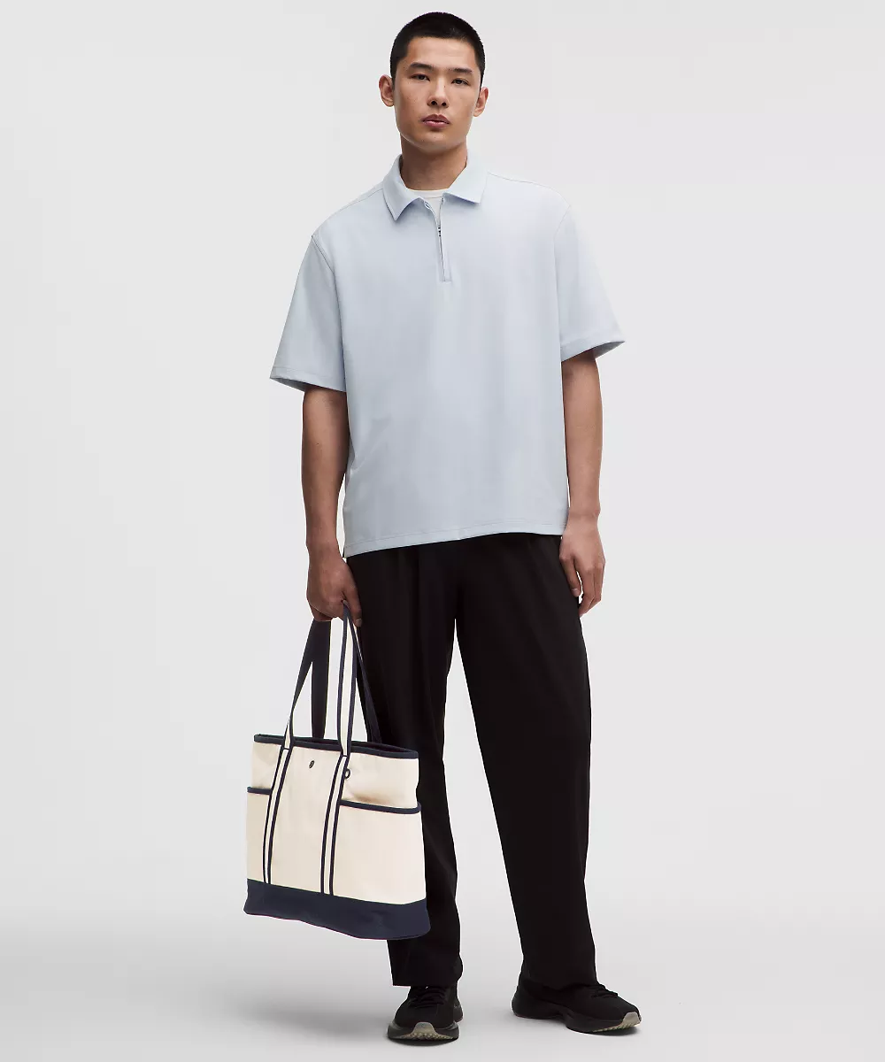 Cabas Daily multi-poches à fermeture zippée 18L — Natural/True Navy, view 2