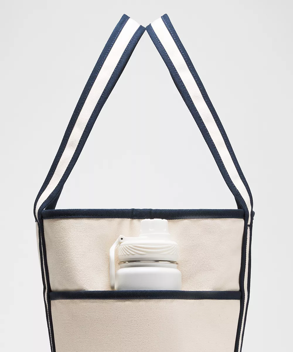Cabas Daily multi-poches à fermeture zippée 18L — Natural/True Navy, view 4