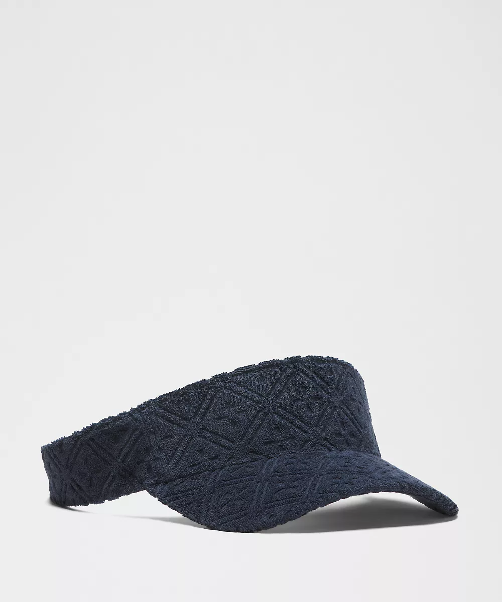 Visière en jacquard éponge à bandeau amovible — True Navy, view 1
