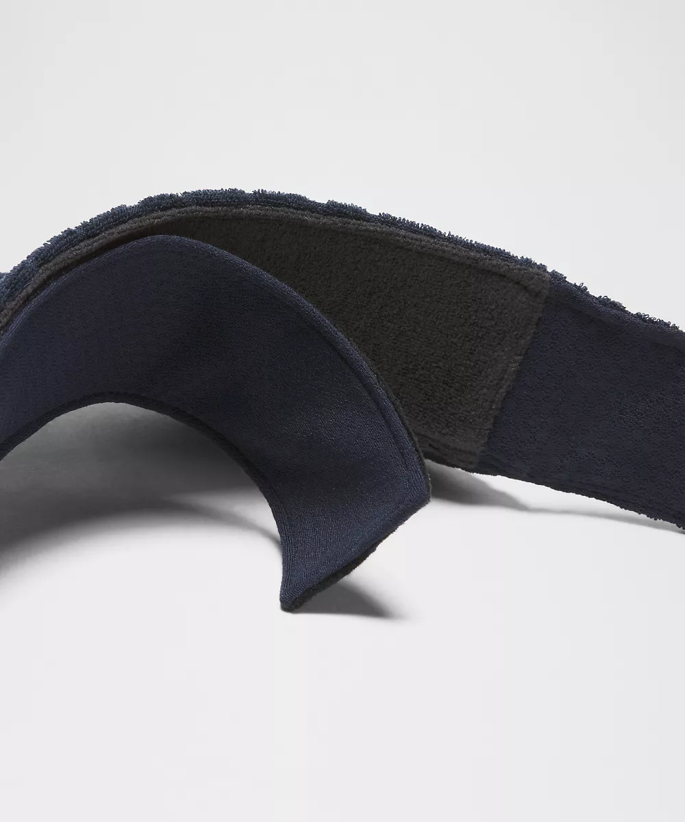 Visière en jacquard éponge à bandeau amovible — True Navy, view 4