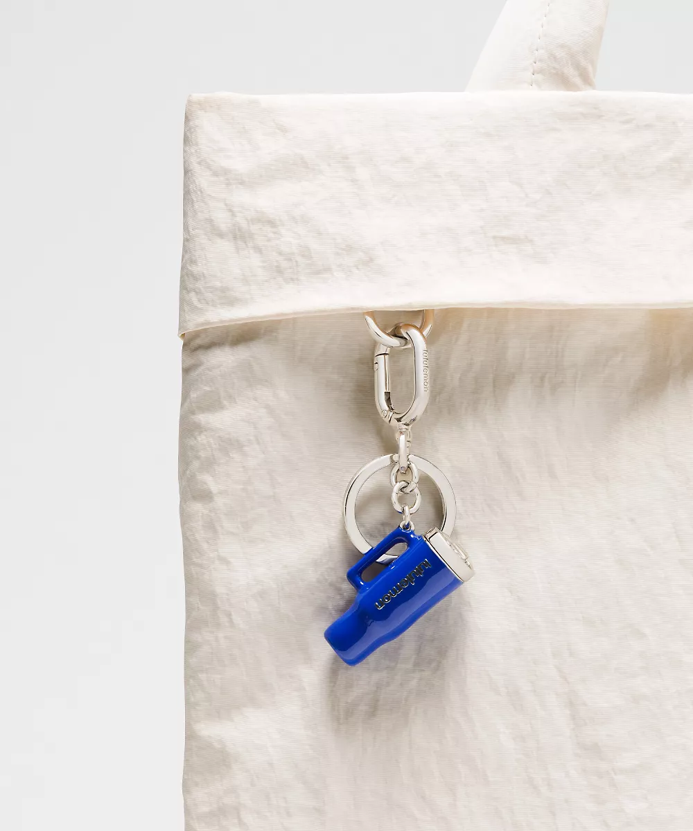 Porte-clés mini gobelet — Beach Ball Blue/Silver, view 2
