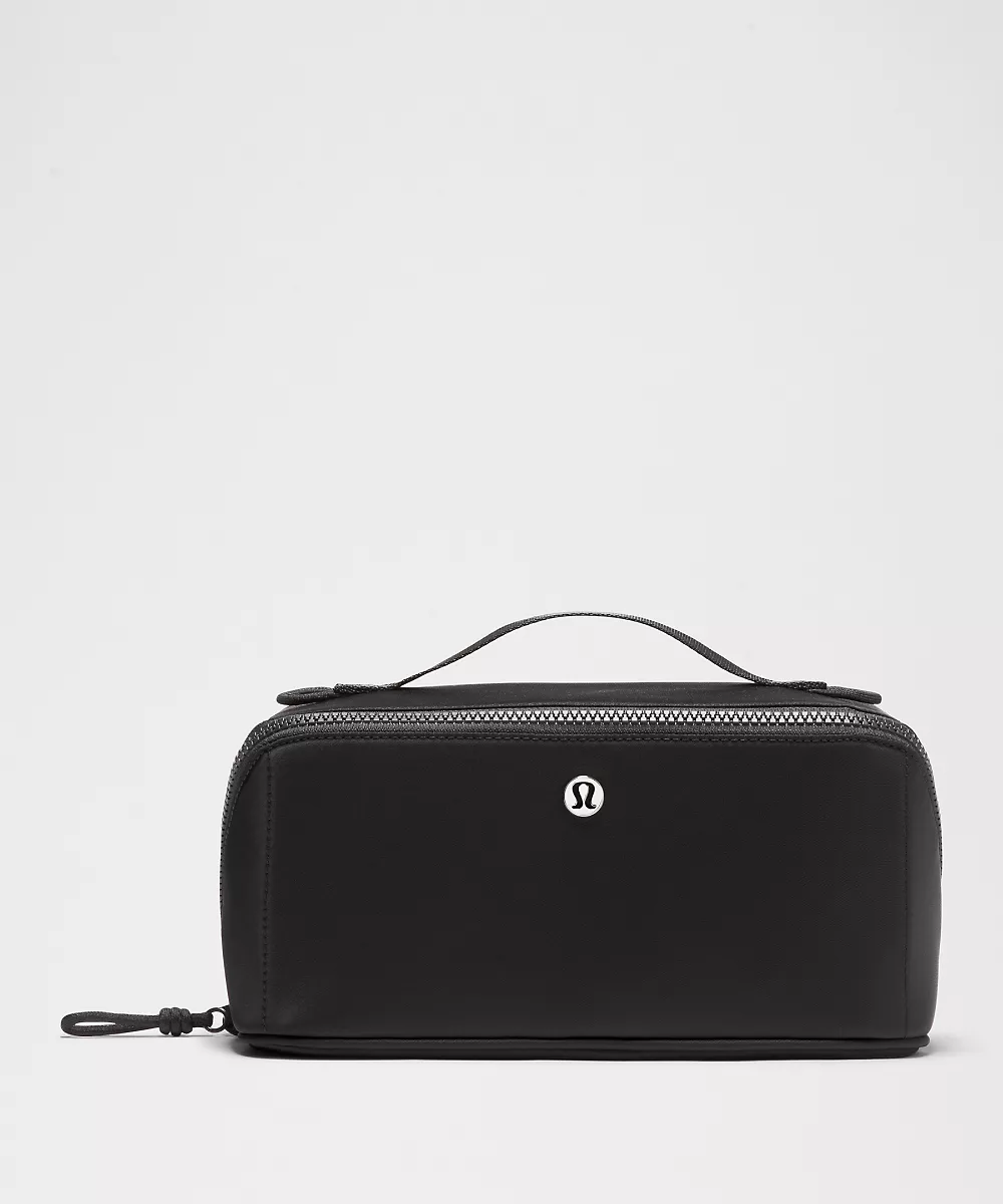 Trousse de toilette dépliable — Black/Silver, view 1