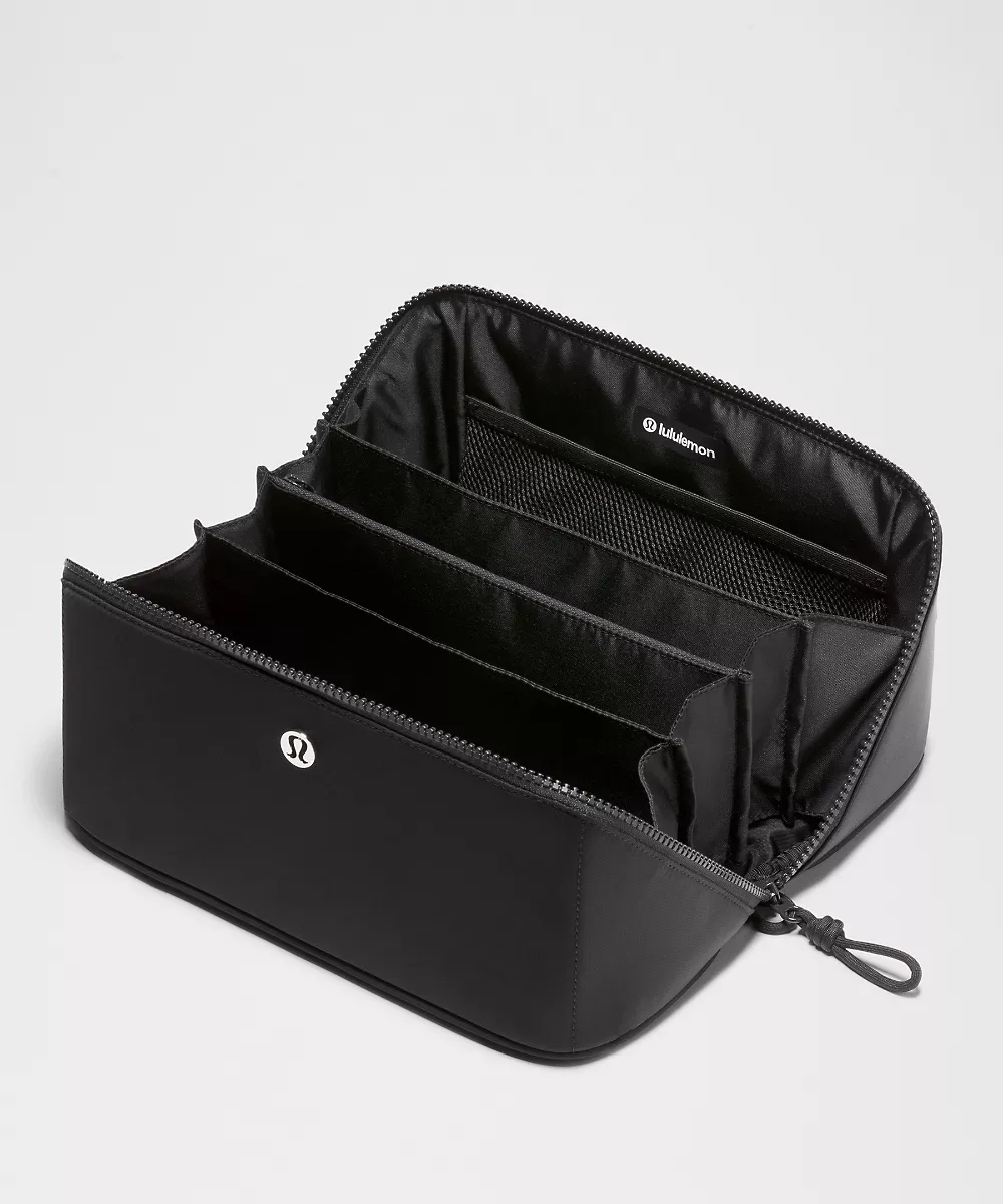 Trousse de toilette dépliable — Black/Silver, view 2