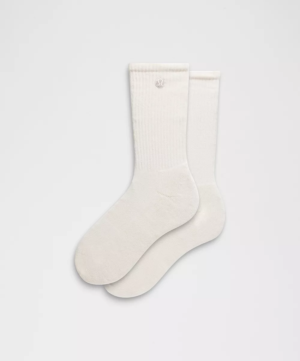 Chaussettes mi-hautes Daily Essential unisexe — Coconut Ivory, view 1