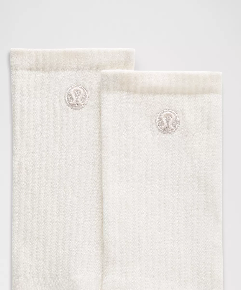 Chaussettes mi-hautes Daily Essential unisexe — Coconut Ivory, view 2