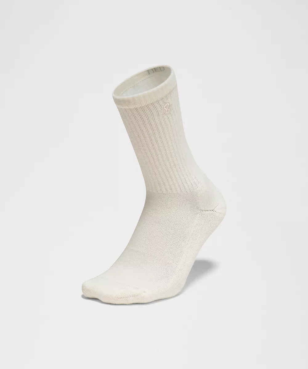 Chaussettes mi-hautes Daily Essential unisexe — Coconut Ivory, view 3