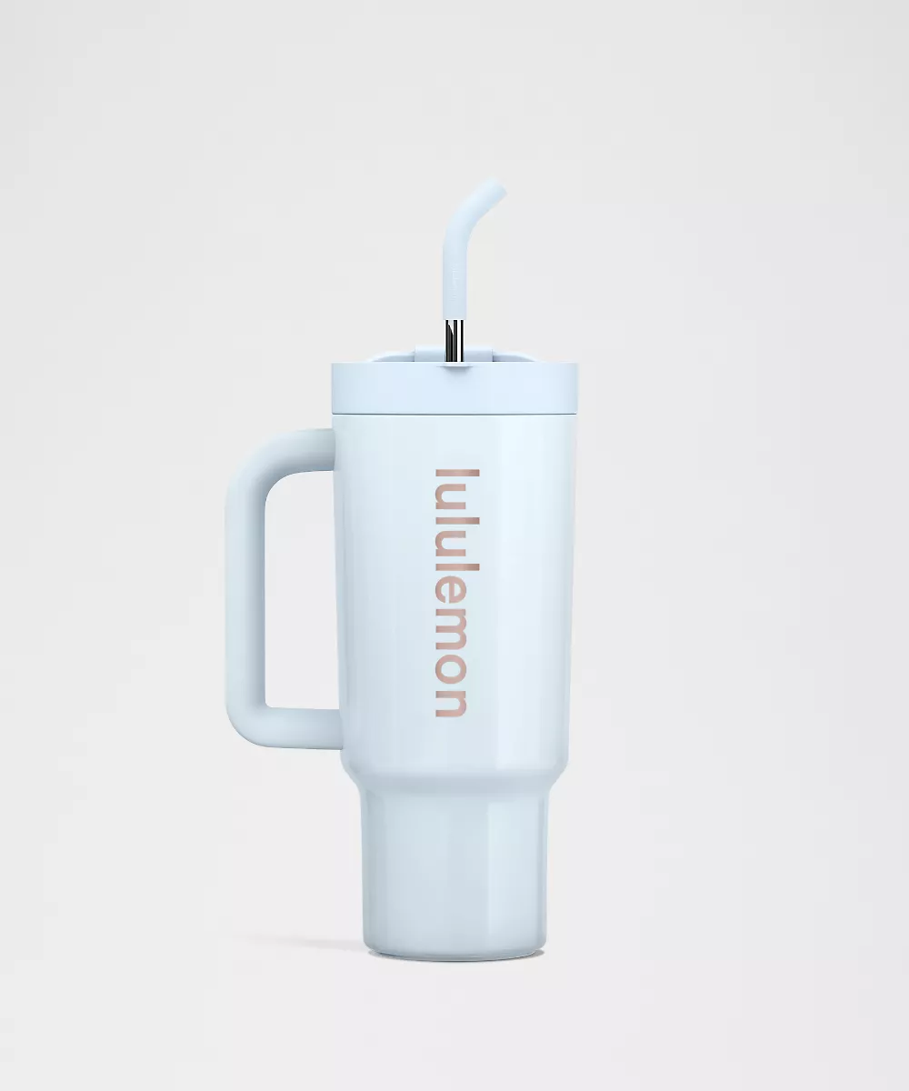 Gobelet isotherme 40oz *Shine — Starch Blue/Rose Gold, view 1