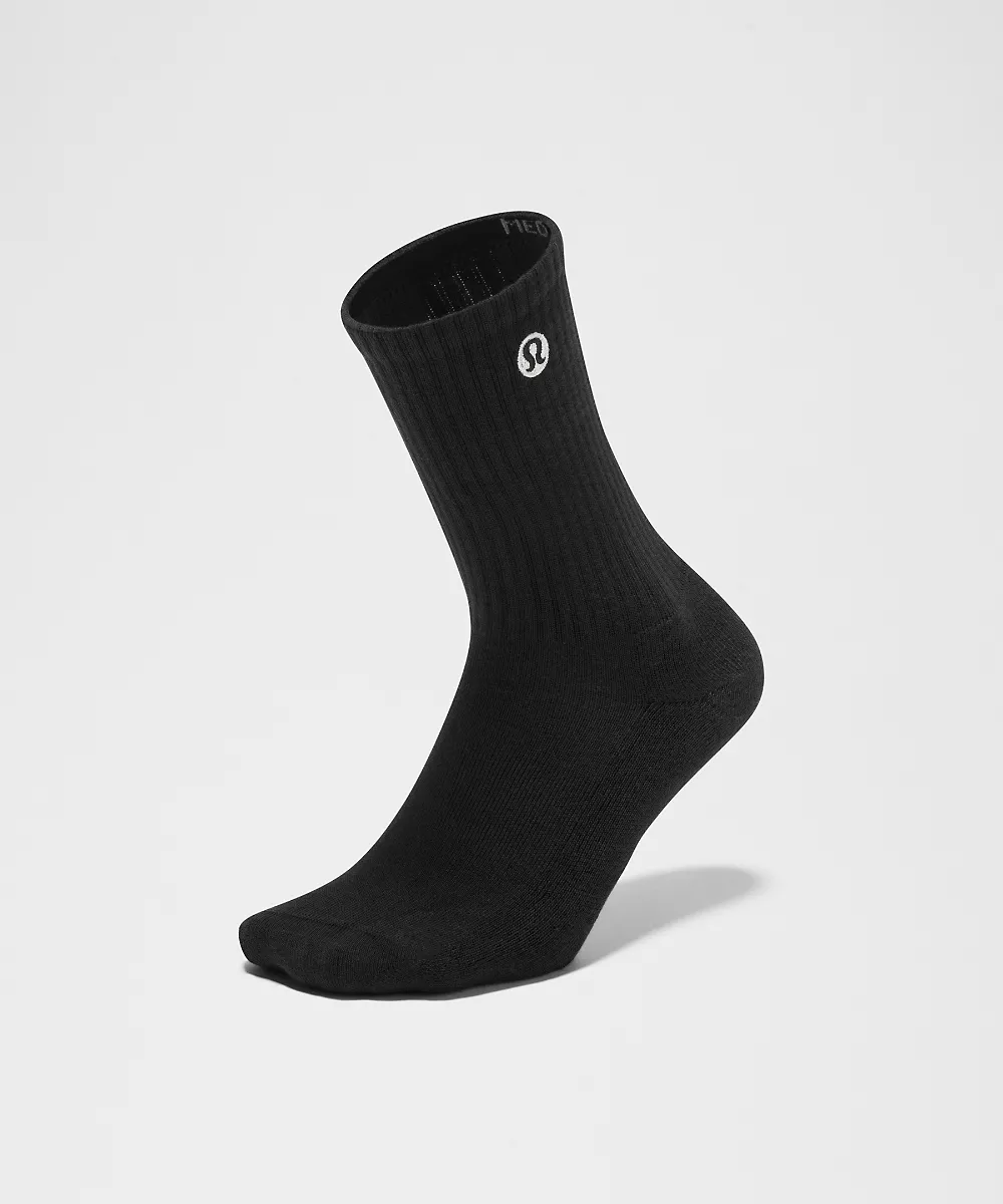 Chaussettes mi-hautes Daily Essential unisexe *Lot de 6 — Black, view 3