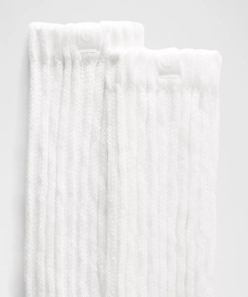 Chaussettes slouch unisexe — White, view 2