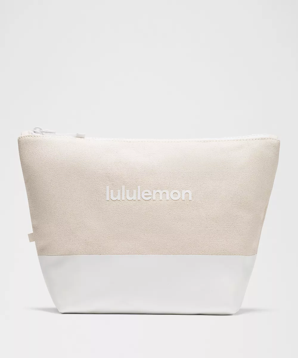 Pochette en toile *Wordmark — Natural/White, view 1