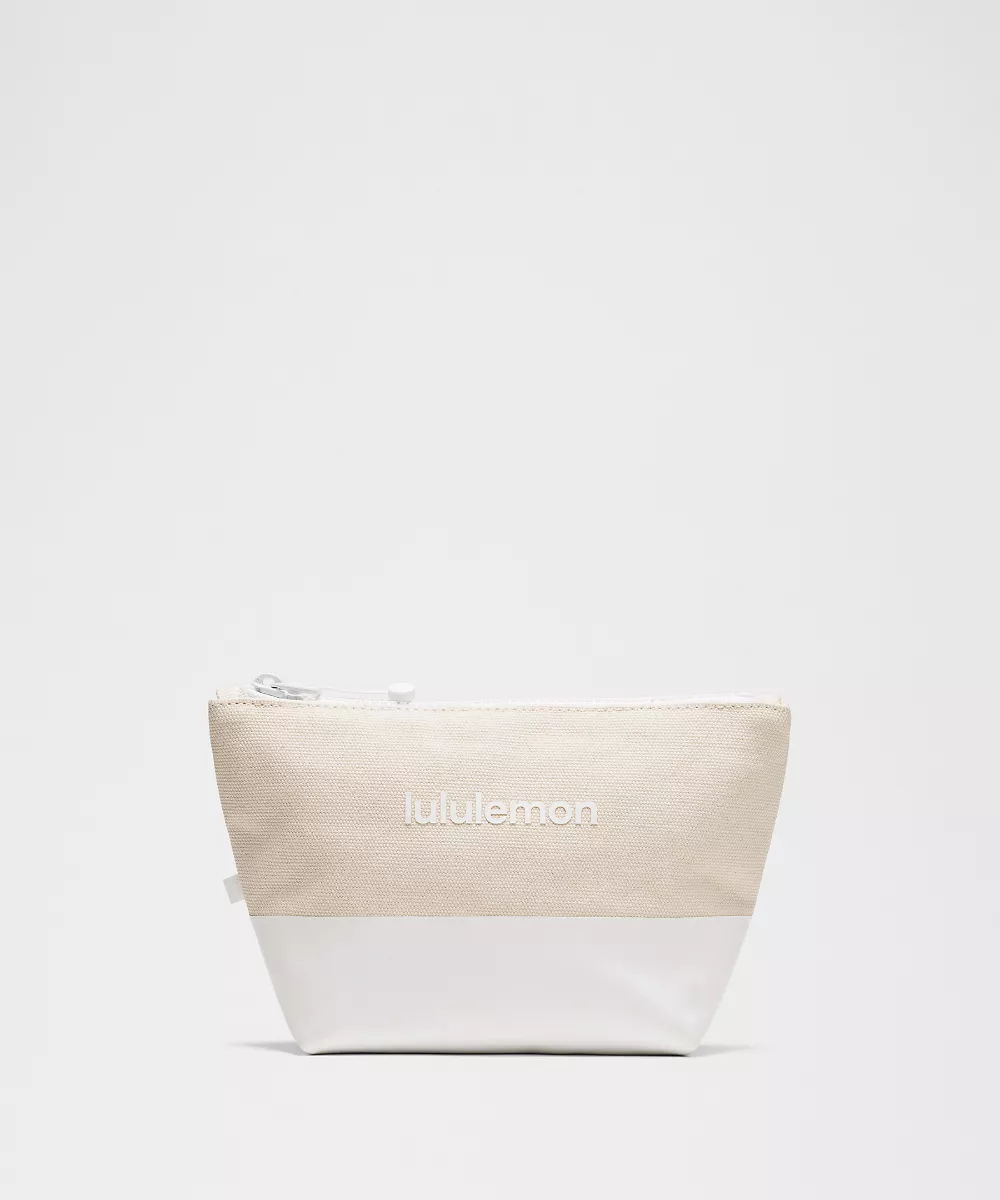 Pochette en toile Mini *Wordmark — Natural/White, view 1