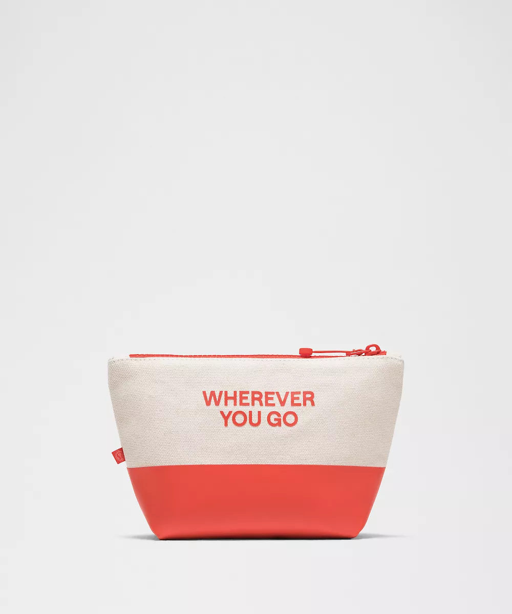 Pochette en toile Mini *Wordmark — Natural/Cherry Ember, view 2