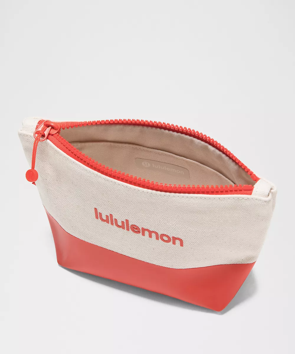 Pochette en toile Mini *Wordmark — Natural/Cherry Ember, view 3