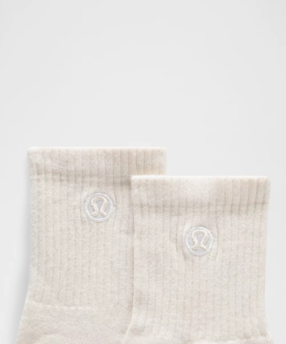 Chaussettes mi-mollet Daily Essential unisexe *Lot de 3 — Light Ivory, view 2