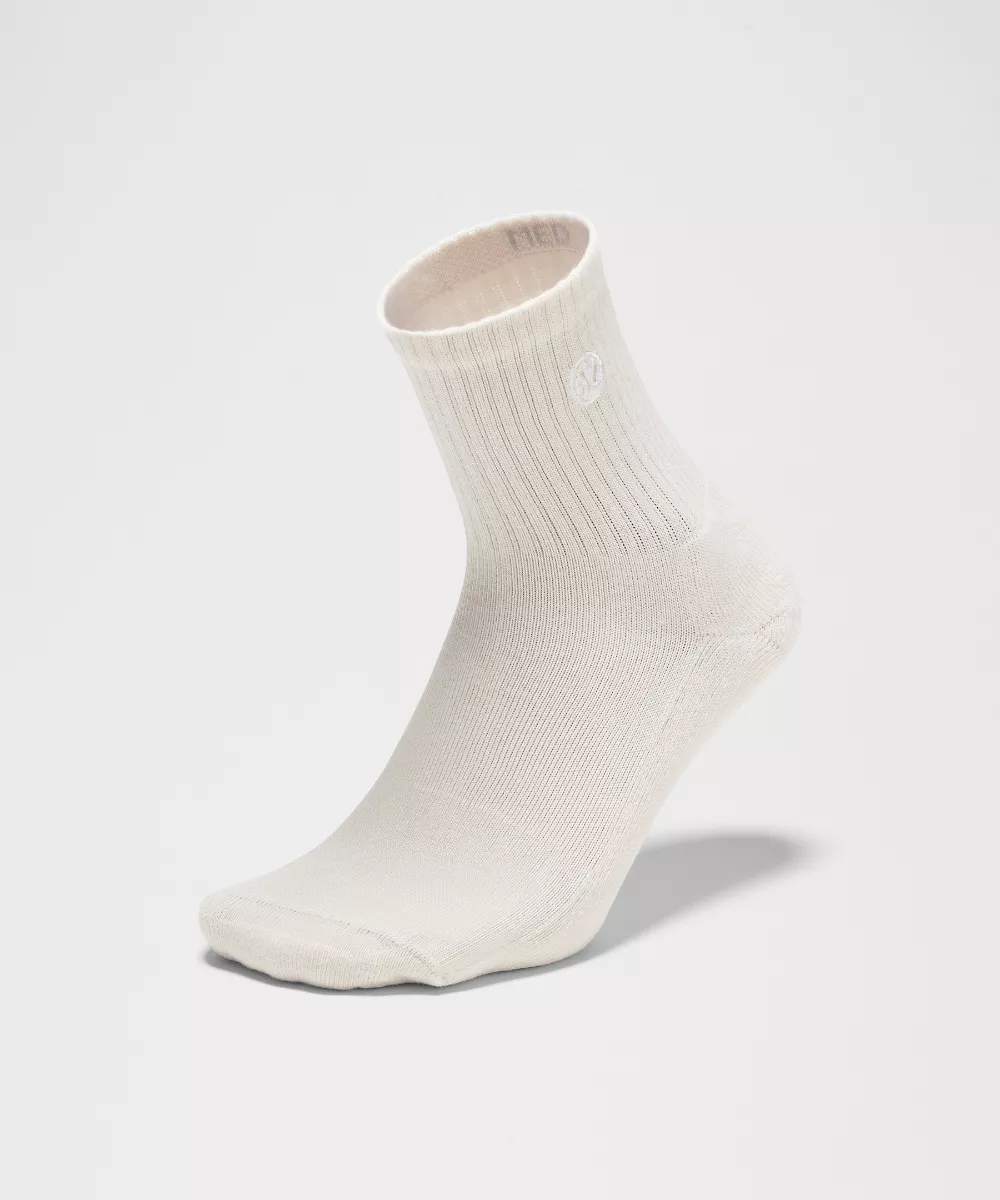 Chaussettes mi-mollet Daily Essential unisexe *Lot de 3 — Light Ivory, view 3
