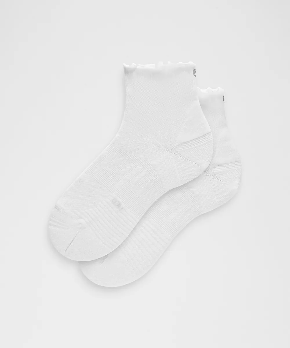 Chaussettes basses Power Stride unisexe *Bord ondulé — White, view 1