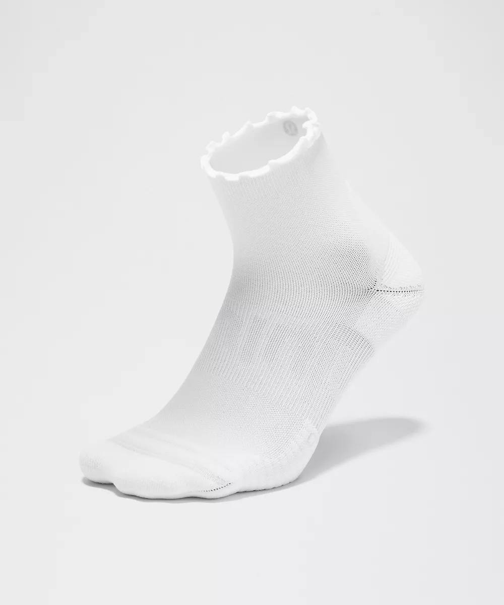 Chaussettes basses Power Stride unisexe *Bord ondulé — White, view 3
