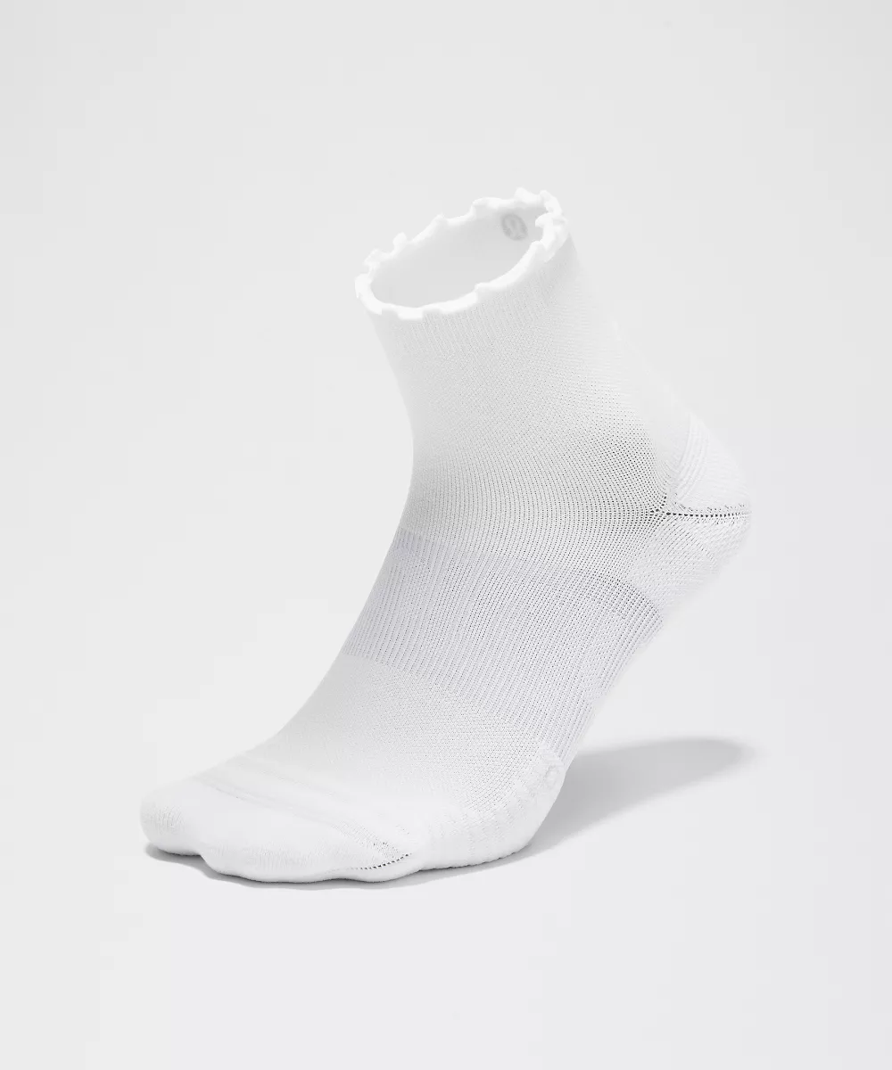 Chaussettes basses Power Stride unisexe Lot de 3 *Bord ondulé — White, view 3