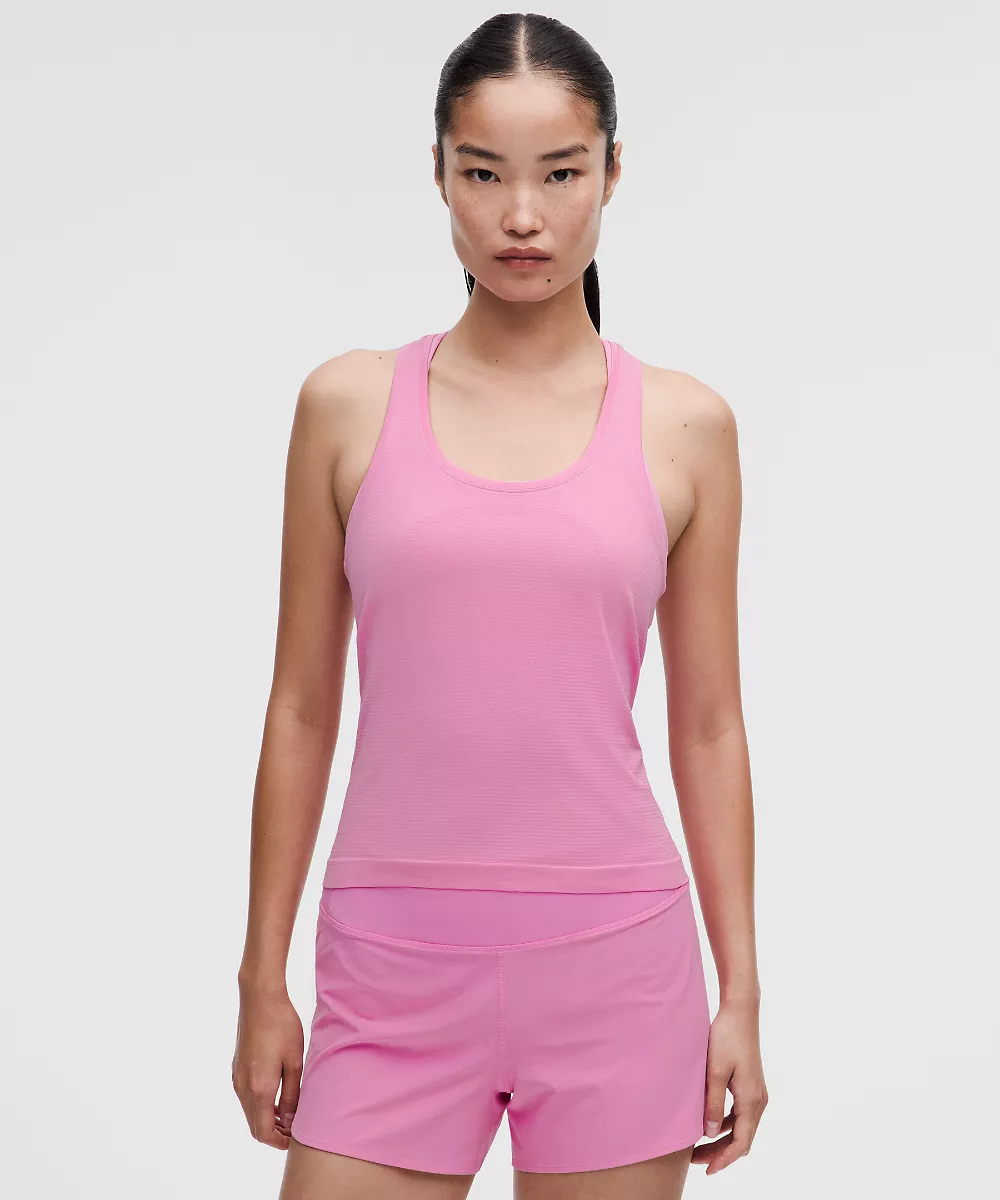 Débardeur Swiftly Tech dos nageur 2.0 *Longueur taille — Sweet Sorbet/Sweet Sorbet, view 1