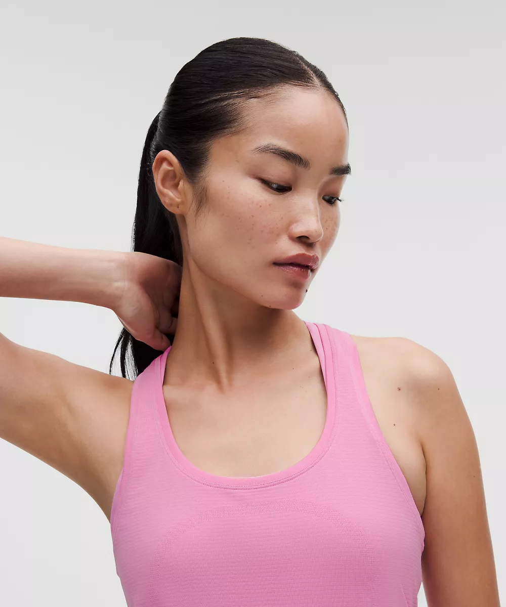 Débardeur Swiftly Tech dos nageur 2.0 *Longueur taille — Sweet Sorbet/Sweet Sorbet, view 4