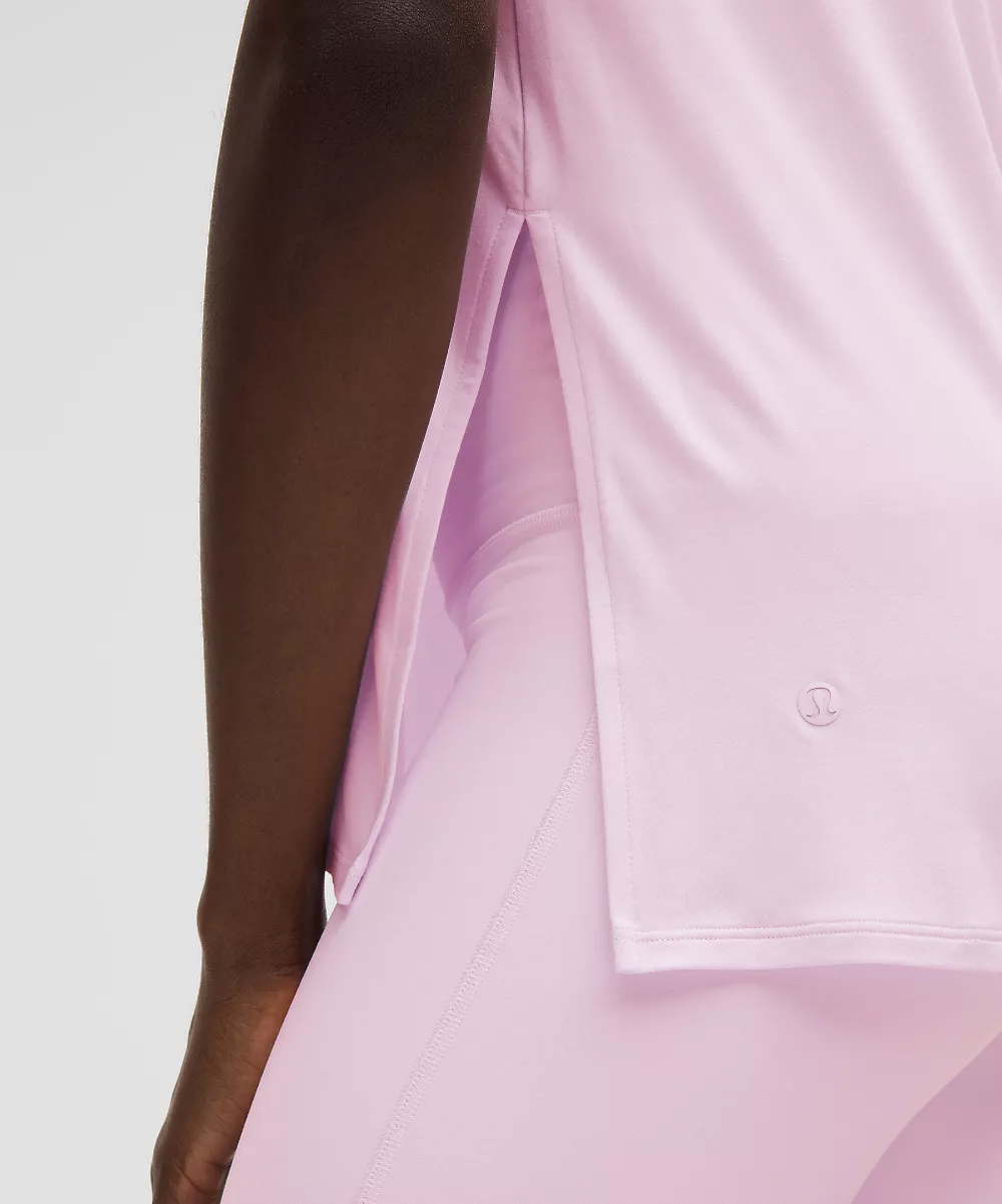 Débardeur SilkyAppeal à fente latérale — Pink Organza, view 5